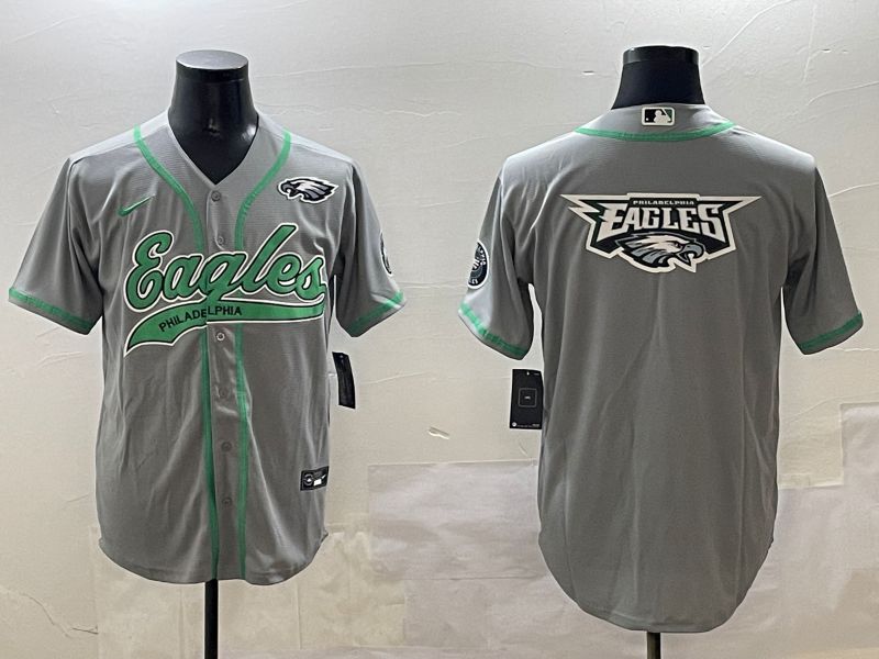 Men Philadelphia Eagles Blank Grey Jointly Name 2025 Nike Limited NFL Jersey style 26->philadelphia eagles->NFL Jersey